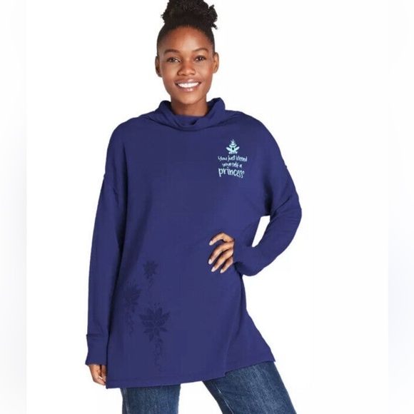 Disney Store Princess and the Frog Purple Mock Turtleneck Top 3X - Picture 1 of 8